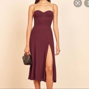 Reformation Juliette plum dress size 0
